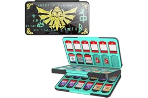 THELIFELICIOUS Switch Game Card Aufbewahrungsbox für Nintendo Switch 2/OLED/Lite, Gradient Color Lining Spiele Kartenhalter mit 48 Game Cards Slots & 24 Micro SD Cards Slots