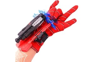 Original Cup® - Gant Spider Lance Toiles d'Araignée pour Enfants et Adultes - Lanceur de Fléchettes avec Ventouses - Déguisement de Super Héros Comics - Costume Cosplay pour Halloween