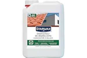 STARWAX Destructeur de Dépôts Verts Concentré - 2,5L - Idéal pour Détruire Dépôts Verts, Lichens et Algues - Action Curative - Efficace dès 24h - Sans Javel