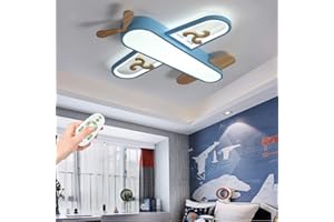 AUCF Kinderzimmer Deckenleuchte LED Flugzeug Deckenlampe Kinderlampe Modern Dimmbar Fernbedienung Kronleuchter Beleuchtung Jungen Und Mädchen Schlafzimmer Wohnzimmer Arbeitszimmer Esszimmer Pendelleuchte