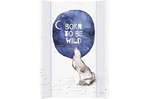 BABY COMFORT Soft Base Newborn Baby Changing Unit Mat with Raised Edges 48x70 cm (Born to be Wild)