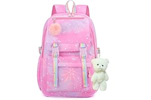 FSRONGXI Mochila escolar para niñas, bonita mochila escolar de gran capacidad, mochila casual para adolescentes