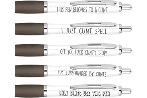 Cheeky Chops Funny Adult Pen Set The C Star Pack Of 5 Rude Pens Office Banter Box For Colleagues Stationery
