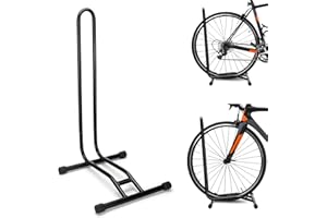 homelikesport Bike Stand Steel Floor Stand Upright Bike Storage Space Saver Suitable for Mountain, Road Bicycle with Wheel Diameter Max 29 Inches