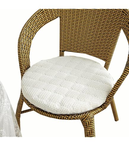 Cuscini Seduta Rotondi 40cm In Cotone, 2 Pezzi - Morbidi Per Auto, Casa, Giardino E Ufficio (Bordeaux) - 2