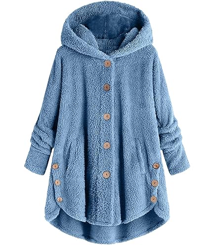 Peignoir Femme Polaire Cocooning - Cape Longue Avec Capuche - Chaud Doux Hiver - Taille Unique