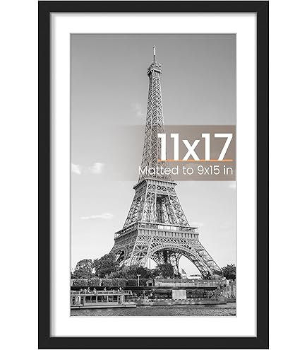 KTKDE A1 Black Picture Frame - 23.4x33 Inch Modern Woodgrain Poster & Art Frame