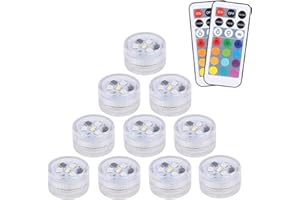 ‎ALED LIGHT ALED LIGHT Underwater Lights, Mini Light, RGB Multi Coloured Pond Lighting, Waterproof Tea Lights, Multicoloured, Christmas Decoration for Aquarium, Vase, Bathtub, Pool, House