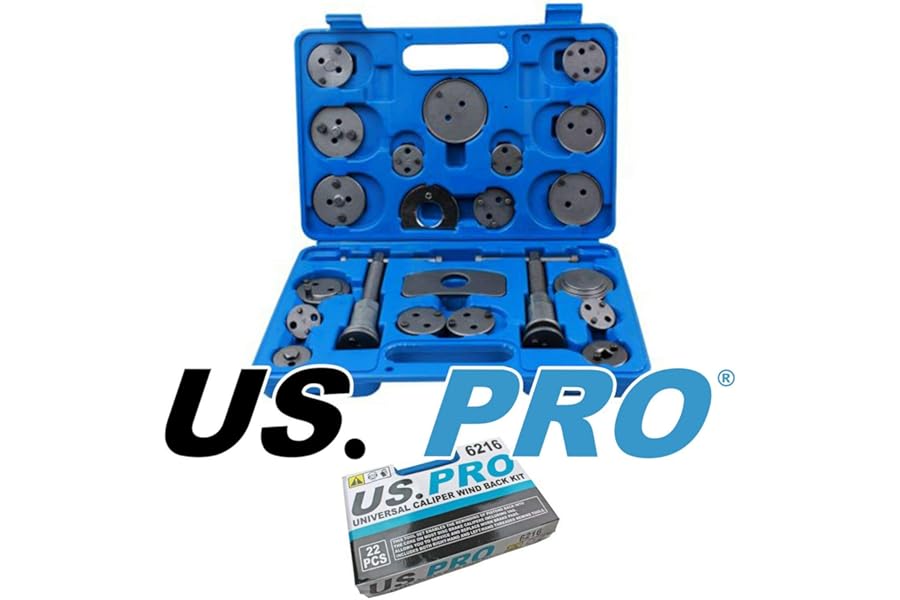 US PRO 22pc Universal Brake Piston Caliper Wind Back Tool Kit 6216
