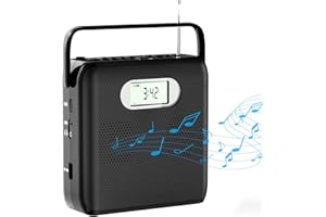 KOVCDVI Tragbarer CD Player mit Bluetooth FM Radio Built-in Dual-Lautsprecher MP3 CD-Player Boombox Tragbares Stereo Radio mit CD-Player LCD-Display Unterstützung USB AUX Playback Kopfhöreranschluss