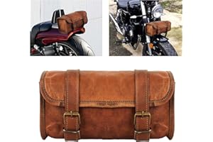american blue Leder-Lenkertasche, braune Sattel- und Motorradtasche, Fahrrad-Werkzeugtasche, Leder-Reisezubehörtasche (Hellbraun)