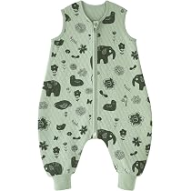 Looxii Schlafsack Baby mit füßen 1.0 Tog Baumwolle BabySchlafsack Herbst Ganzjahres Schlafsack mit Beinen für Kinder 6-18 Monate Jungen Mädchen 70 cm Baby