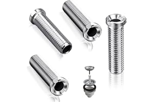 SWTYExt 4 Pieces Hollow Screw Sink 45mm Hollow Screw Stainless Steel Drain Strainer Ø 12mm for Valve Drains with 1.5 inch and 3.5 inch Accessories for Kitchen Sink Basket Strainer Drain Valve