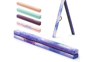 ZELUS Poutre de Gymnastique Pliable 240cm/270cm Poutre de Gym Pliante Poutre d'Équilibre Antidérapant Transportable pour Enfants Filles Gymnastes