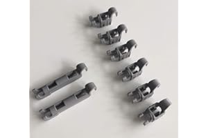 MDS Ersatzteile Klammer Lager Clips Befestigung Set für Spülmaschine Klappstachelreihen Unterkorb kompatibel mit Bosch Siemens Neff Constructa 00611472 611472