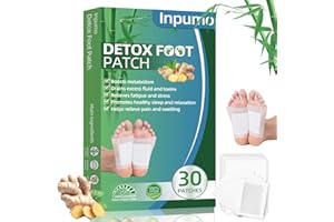 Inpumo Detox Foot Patches 30PCS, Remove Toxins Deep Cleansing, Relieve Body Stress, Improve Sleep Quality, Enhance Blood Circulation