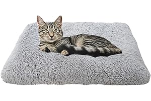 MaxCor Coussin Chien et Chat Déhoussable - Mémoire de Forme et Orthopédique - Préserve Les Articulations - Ne se Déforme Pas et Lavable en Machine - Rectangulaire Petit Gris - Marque Française