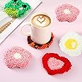 5 pcs Punch Needle Coasters Embroidery Kits DIY Punch Needle Kit Punch Needle Tools Kits