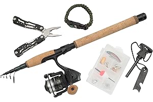 Abu Garcia DIPLOMAT Wilderness Survival Kit Combo, Complete Fishing and Survival Kit for Outdoor Adventures with Paracord for emergency, Multitool, Bracelet, camping, Hiking, bushcraft, Travel Combo