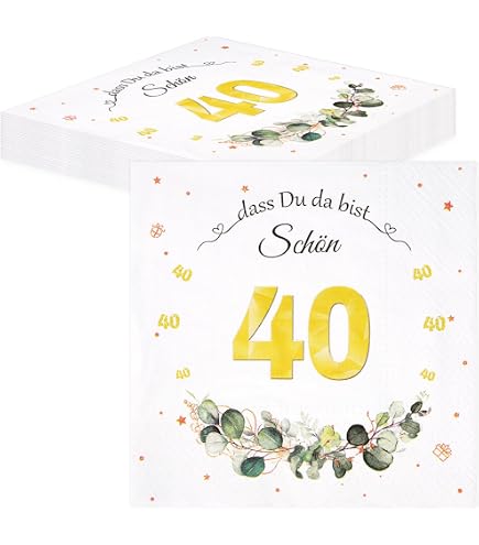 SharkBliss Cocktail-Servietten Für 40. Geburtstag – 50 Stück, 2-lagig, 12x12 Cm – In Rosa Mit Oldometer-Motiv