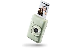 Fujifilm INSTAX mini LiPlay Matcha Green - Fotocamera Istantanea Ibrida, Stampante per Smartphone, Controllo da Remoto, Funzione Sound per Aggiungere Suoni alle Foto, Dimensioni Stampa 86 mm x 54 mm