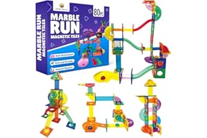 Desire Deluxe Balle de Course Ensemble de Blocs et Briques Magnétiques de Construction - Jouet éducatif pour Enfants, Filles et garçons 3-7 Ans - Jeux d'apprentissage de Construction 80 pièces