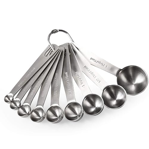 U-Taste Messlöffel-Set Edelstahl, 9-tlg