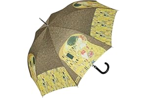 VON LILIENFELD® Parapluie Ouverture Automatique Résistant au Vent Canne Gustav Klimt : Le Baiser Grand Robuste Art