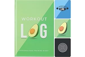 Workout Planner for Daily Fitness Tracking & Goals Setting (A5 Size, 6” x 8”, Avo Green), Men & Women Home & Gym Training Diary w/Hardcover, Log Book Journal for Weight Loss by Workout Log Gym