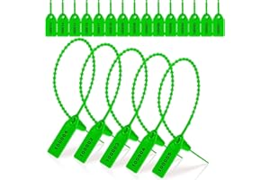 Potadak 1000 Pezzi Sigilli Antimanomissione Plastica Etichette Estintore Etichette di Sicurezza Sigillate Etichette di Sicurezza Numerate (verde)