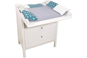 Ullenboom® Cover for Changing Mat in 10 Colours (85 x 75 cm, Baby Changing Mat, Made of Cotton) Forest Animals Petrol