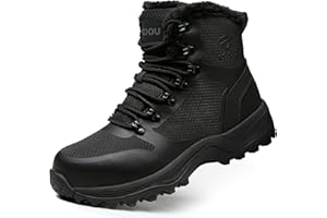 KOIFISH Winter Sicherheitsschuhe Herren Damen Warm Gefüttert Sicherheitsstiefel Rutschfest Arbeitsschuhe Hoch Sportlich Stahlkappenschuhe