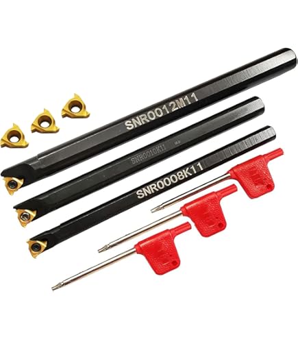 Set Utensili Tornio CNC Maizoon - 10 Inserti Carburo AG60 16ER + Chiave T15 - Foto 5