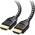 [Ultra High Speed HDMI Certified] Cable Matters Braided 48Gbps 8K HDMI Cable 5m with 8K @120Hz, 4K @240Hz and HDR Support for PS5, Xbox Series X/S, RTX3080 / 3090, Apple TV and More in Black