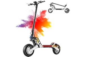 TODIMART Patinete Eléctrico Adultos, 500W/1000W/2000W de Potencia, Autonomía 45-90KM, 10.4/18.2/20.8Ah Batería, Ruedas 10" Todoterreno, Doble Frenos de Disco/Plegable Scooter Electrico