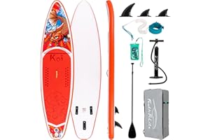 FEATH-R-LITE Inflatable Stand Up Paddle Board Ultra-Light Paddleboard with ISUP Accessories Including Adjustable Paddle, Backpack, Pump, Leash, Fins