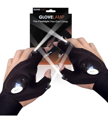 Gloves With Lights on Fingers - LED Lihgt Flashlight Gloves| Best In Uk