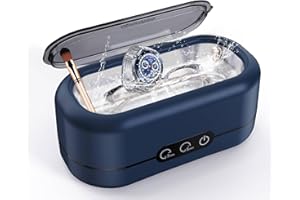 TIPTOP HOME Nettoyeur Ultrasons, Bac a Ultrason 350 ML, 48000HZ Nettoyeur Lunettes, Professionnel Nettoyeur Ultrason Bijoux,Ultrasonic Cleaner pour Lunettes, Appareil de Argent, Lunettes, Montres, Anneaux