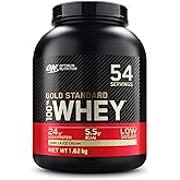 Optimum Nutrition Gold Standard 100% Whey Protein Powder, 3.57 Pound | Vanilla Ice Cream, 54 Servings, 24g Protein, BCAA,Low
