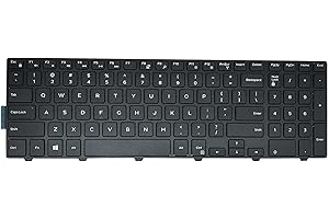 WWGTMC Keyboard Replacement for Dell inspiron 15 3000 5000 3541 3542 3543 3551 3552 3558 3593 3567 5542 5545 5547 5551 5558 5552 5559 5755 5758 5759 17 5000 5748 5749 5755 5758 Non-Backlight Black