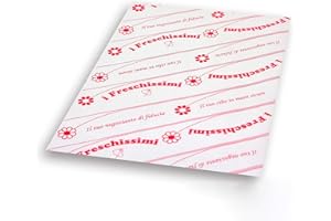 ALFINCART Carta accoppiata da gr. 60 + Hdpe stampata con logo “I Freschissimi” in colore rosso - Formato cm. 37x50 - Pacco da Kg. 10 (circa 825 fogli)