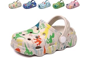 FADEZAR Sabots Mules Enfant Garcon Fille Pantoufles Chaussures de Jardin Dinosaur Chaussons Été Sandales de Plage Maison Antidérapant Chaussons