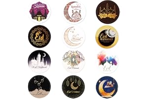 NEZYO 144 Pieces Eid Mubarak Stickers Muslim Ramadan Party Stickers Self Adhesive Ramadan Decoration Paper Sticker Gift Seal Sticker Labels for DIY Ramadan Party Treat Favor Bags Supplies Decorations
