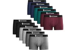 Fullluwaa Boxer Homme Coton Lot de 12 Calecon Homme Boxers Homme Lot Caleçon Homme Calecons Hommes Noir Multicolore s m l XL XXL 3XL 4XL