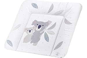 Rotho Babydesign 20062 0001 CQ Materassino Impermeabile per Cambiare Pannolini - Wedge Changing Pad, 85 x 72 cm, Multicolore (Bianco con koala)