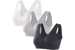 ZUMIY Reggiseno Allattamento, Reggiseno Senza Ferretto e Senza Cuciture, Cotton Reggiseno per Gravidanza e Allattamento, Comodo Reggiseno Senza Fili per Il Sonno Notturno