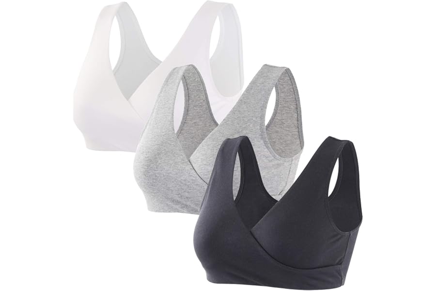 ZUMIY Maternity Nursing Bras, Seamless Maternity Bra for Pregnancy & Breastfeeding, Comfortable Wireless Bra Night Sleep Top