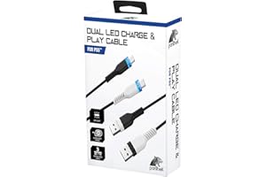 Panthek Dual Led Charge & Play Cable (Soft Cable) - With Led At Joypad Side Ps5