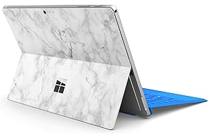 ‎SKINS4U Skins4u Slim Premium Skin Klebeschutzfolie Tablet Schutzfolie Cover für Microsoft Surface Pro 7 Skins Aufkleber Marmor Weiss