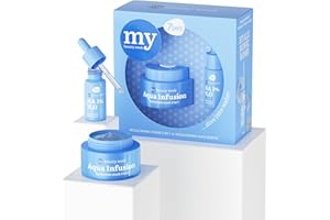 7DAYS Conjunto de cuidado de la piel con mascarilla facial y suero de ácido hialurónico - Conjunto de regalo de cuidado de la piel coreano para mujeres - Conjunto de mimos de cuidado de la piel elegante
